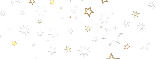 Galactic Christmas Descent: Enthralling 3D Illustration of Falling Holiday Stars from the Cosmos