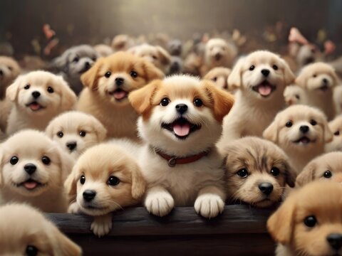 image of group of puppies
