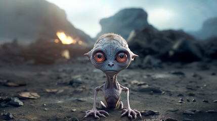 alien creature from another planet or galaxy wallpaper