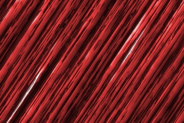 amazing red shiny steel diagonal stripes computer art background or texture illustration