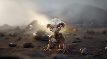 alien creature from another planet or galaxy wallpaper