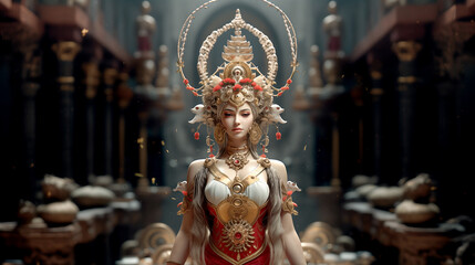 Fototapeta premium princess queen venetian carnival mask female deity often associated with fertility wallpaper
