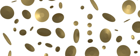 Enchanting Delight: Spectacular 3D Illustration Showcasing Enchanting Gold Confetti