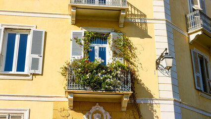 Fototapeta na wymiar Old buildings of Ajaccio, Corsica Island