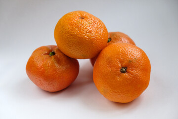 oranges on a white background
