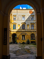 Yard of an old house in Sopron