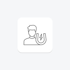Attracting Customers icon, marketing, strategy, business, customer attraction thinline icon, editable vector icon, pixel perfect, illustrator ai file