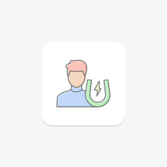 Attracting Customers icon, marketing, strategy, business, customer attraction lineal color icon, editable vector icon, pixel perfect, illustrator ai file