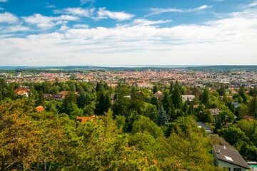 View of the city from a lookout tower near Sopron
