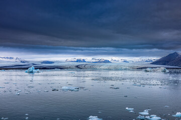 Blau Eisberg  , Gletscherlagune , Naturlandschaft  in Island
