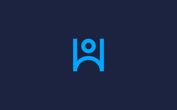letter h with people logo icon design vector design template inspiration