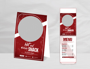 Restaurant Food Menu Table Tent design template