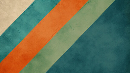 Blue, green, and orange colour vintage background presentation design