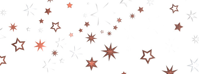 Celestial Cascades: 3D Illustration Conjures a Rainfall of Gold Stars