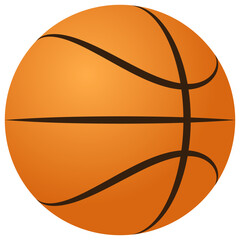 Basketball ball 3d view vector realistic