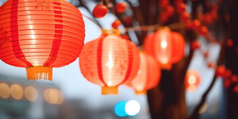 Decoration Orient Lanterns On A City Street © tan4ikk