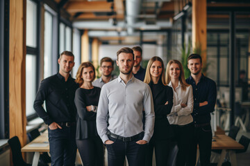 Obraz premium Confident business team at the office