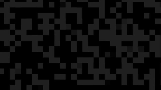Black glitch effect abstract background, Pixel background, Grey pixel cubes abstract background