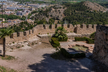Xativa Castle or Castillo de Xativa - ancient fortification on the ancient roadway Via Augusta in...