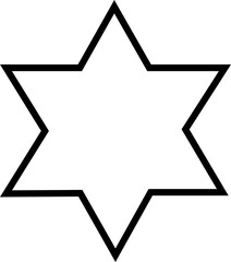 Star basic geometric shapes kids, colorful cute black line, flat icon, cartoon characters isolated on transparent background. Education and children game. Geometric primitives vector.