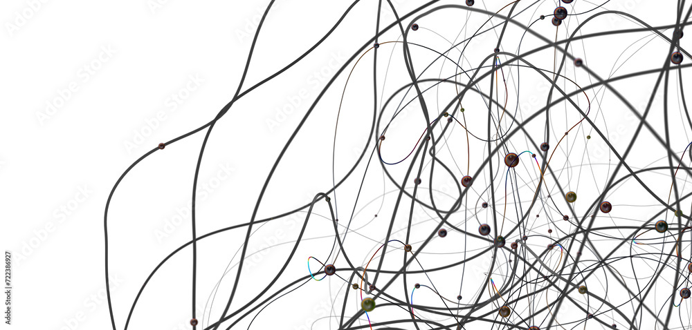 Poster Concept of AI technology, Motion of digital data flow.