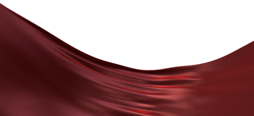 Smooth and shiny red cloth 3D