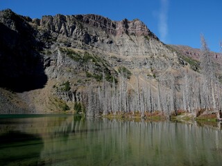 Goat Lake with Avion Ridge in the background at Waterton Lake National Park