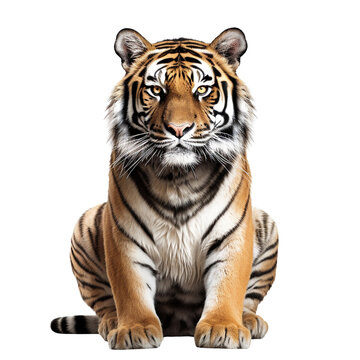 Close up tiger portrait clip art © Florina
