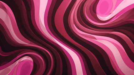 Obraz premium Raspberry pink and dark chocolate colour retro groovy background vector presentation design