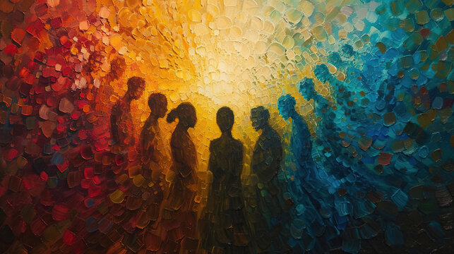  a group of multicolor people symbolizing diversity inclusion equality and belonging concept 