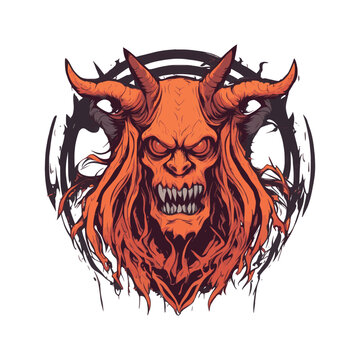 vector devil monster for t-shirts, stickers, logos and mascots