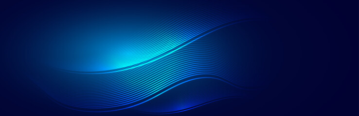Abstract blue background with flowing lines. Dynamic waves. vector illustration.