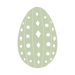 Egg illustration. Simple vector easter egg. One egg.