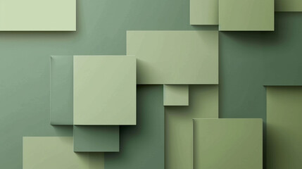 Obraz premium Sage and pine green colors abstract shape background vector presentation design. PowerPoint and Business background.