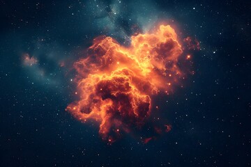Fiery Cosmic Dreamscape Wallpaper Abstract