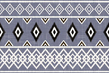 ikat African Indian art, Abstract White. Ethnic beautiful seamless pattern. India Thai pattern. Mexican striped style. Native traditional. Design for background, fabric, clothing Kente.