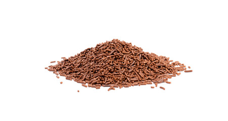 Candy Sprinkle Pile, Donut Chocolate Sprinkles Isolated, Sweet Brown Glaze Decoration, Chocolate Vermicelli