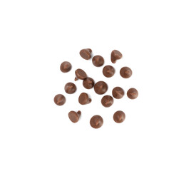 Chocolate Chips Isolated, Scattered Chocolate Sprinkles, Decorative Cocoa Drops, Cookie Decoration Ingredient