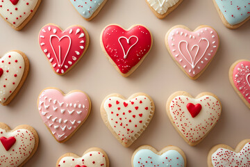  valentine's heart shaped cookies