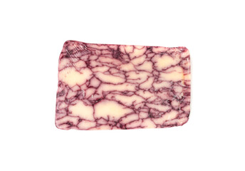 Windsor Red Cheese, Wine Derby Marble Cheese, Marbled Cheddar Aged in Wine Isolated