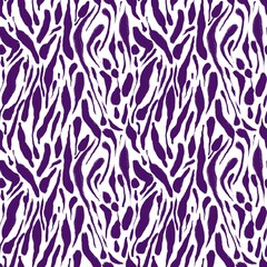 Seamless abstract geometric pattern. Simple background in white, and purple colors. Lines, dots. Digital texture. Design for textile fabrics, wrapping paper, background, wallpaper, cover.