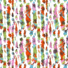 Seamless abstract textured pattern. Simple background multicolor and white texture. Digital brush strokes background. Designed for textile fabrics, wrapping paper, background, wallpaper, cover.