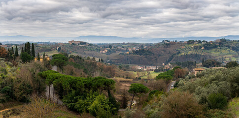 Fototapeta na wymiar Surroundings of the Siena, Italy