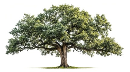Oak, white background, isolated image, 