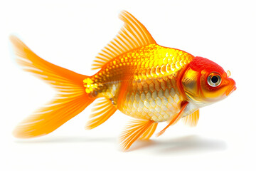 gold fish isolated on white