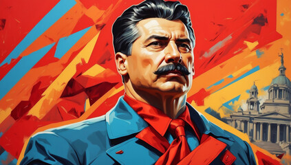 A portrait of Joseph Stalin - obrazy, fototapety, plakaty