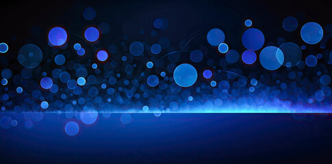 blue and blue pattern background with dots and circ