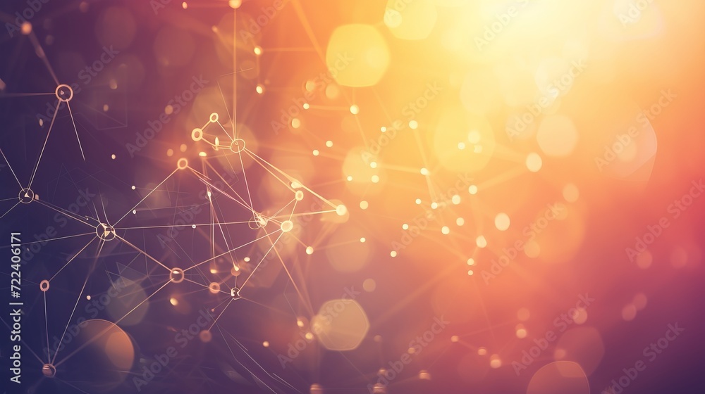 Poster interconnected points for internet of things and machine learning with copy space