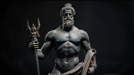 Series of mythological gods and heroes from ancient times, sculptures
