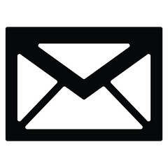 Message envelope line art icon for apps and websites